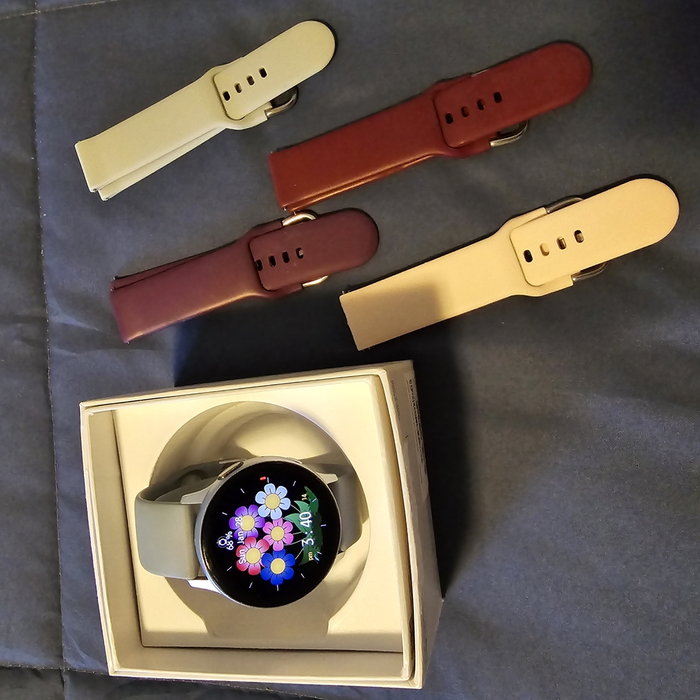 Samsung White and Red Smartwatch Accessories